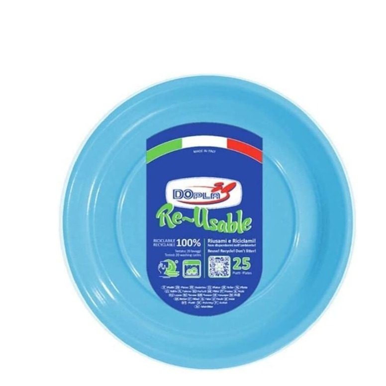 DOPLA PIATTI FRUTTA D 170 25 PZ AZZURRO