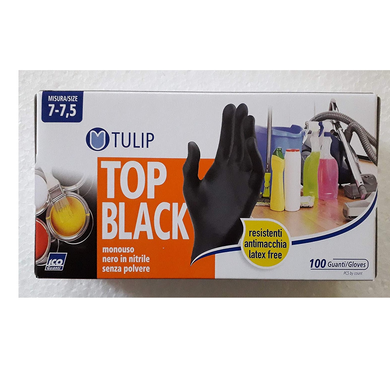 TULIP GUANTI TOP BLACK X 100 M