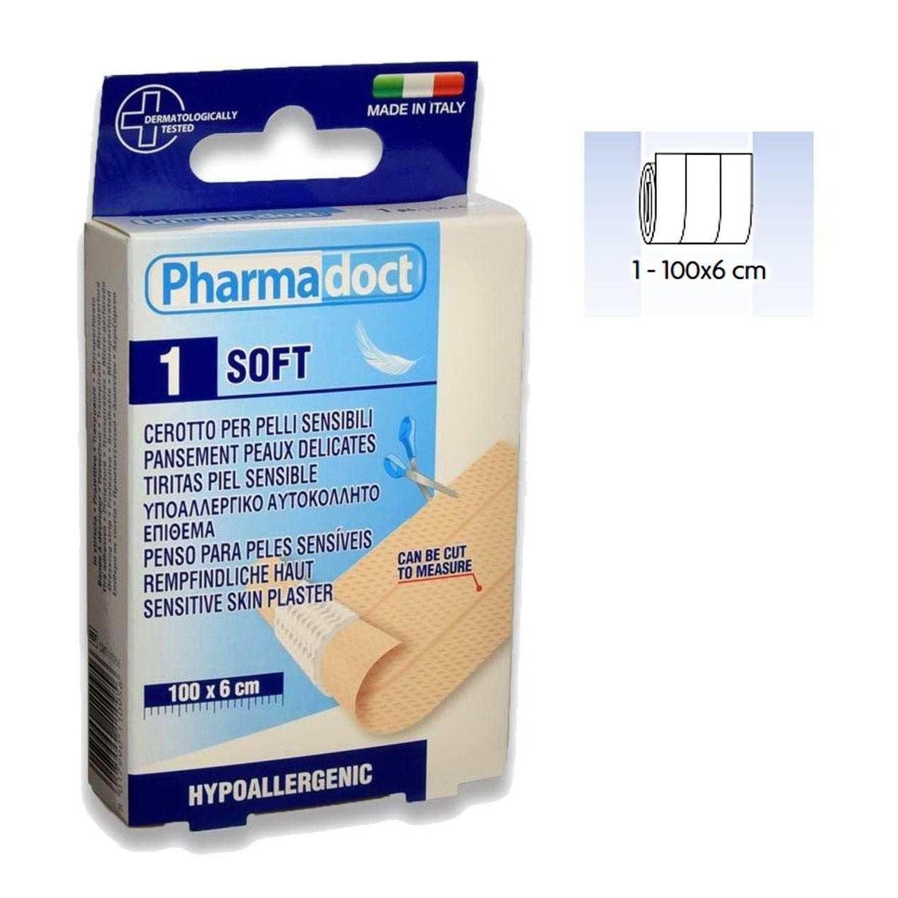 PHARMADOCT CEROTTI STRISCIA TNT BIANCO CM 100