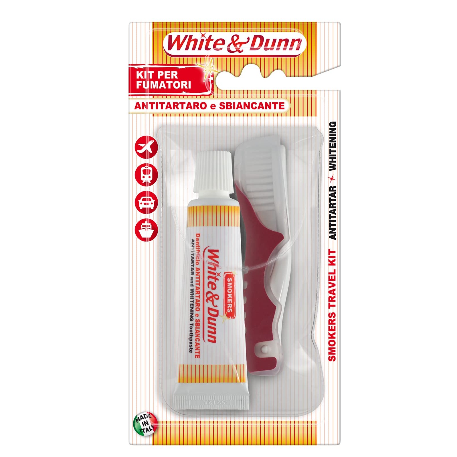 PIAVE SPAZZOLINO WHITE E DUNN KIT VIAGGIO SBIANCANTE