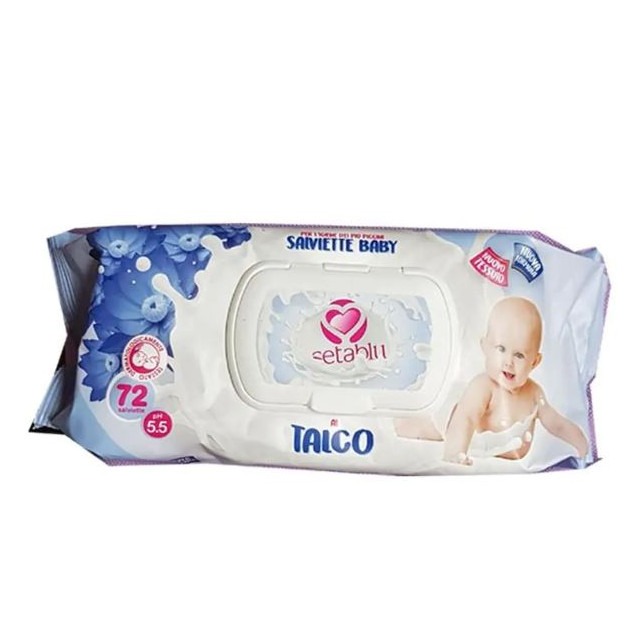 SETABLU SALVIETTINE BABY TALCO DA 72 XXL