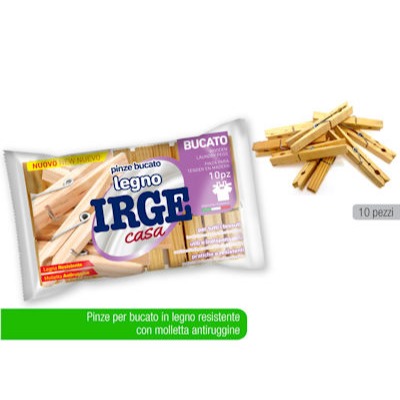 IRGE PINZE BUCATO LEGNO DA 10