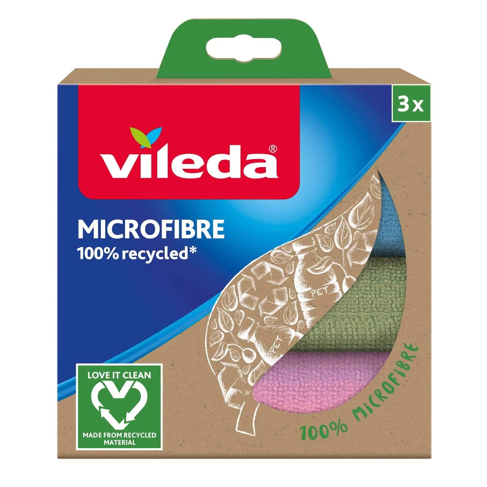 VILEDA PANNO RICICLATO X 3 MICROFIBRA