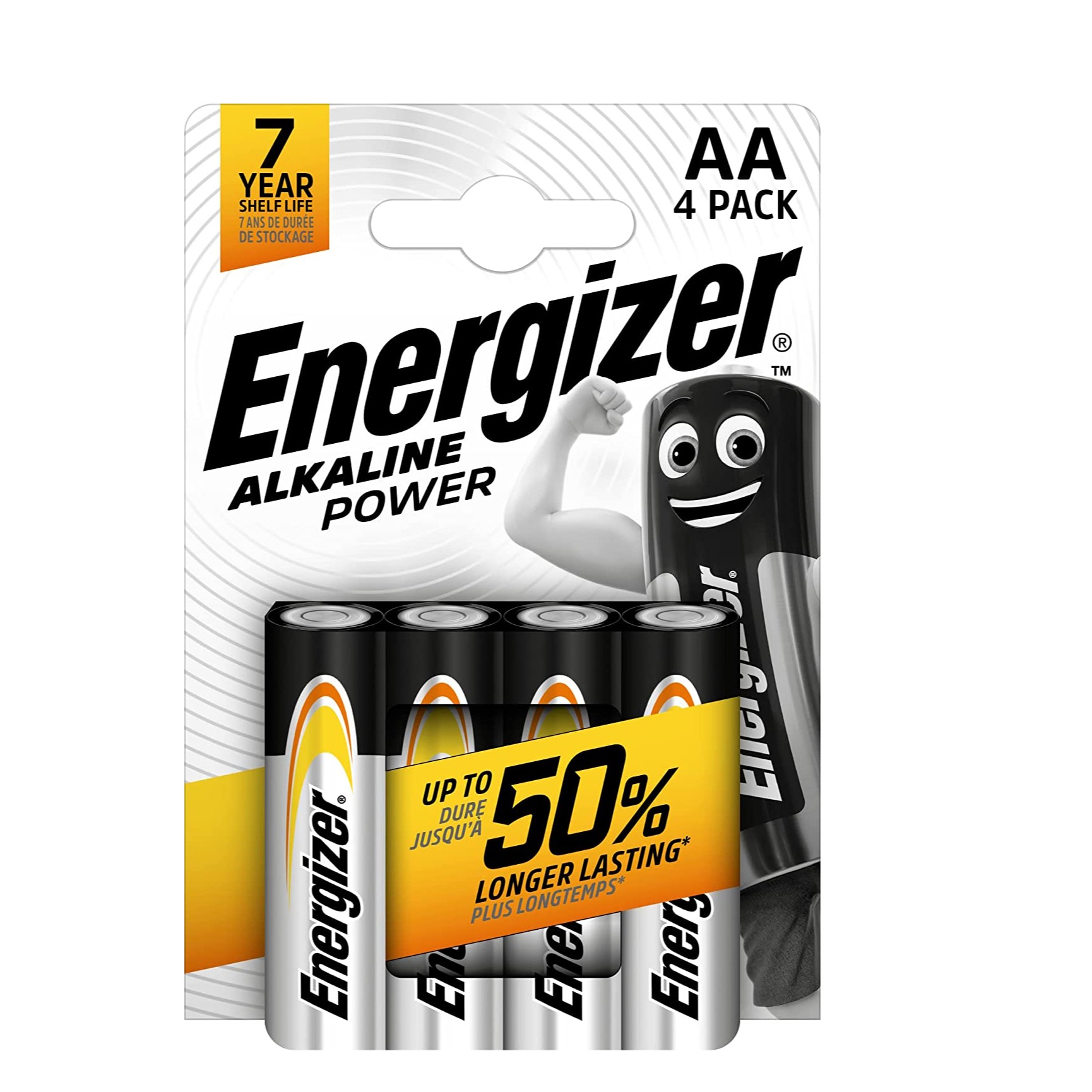 ENERGIZER BATTERIE ALKALINE POWER AA X 4