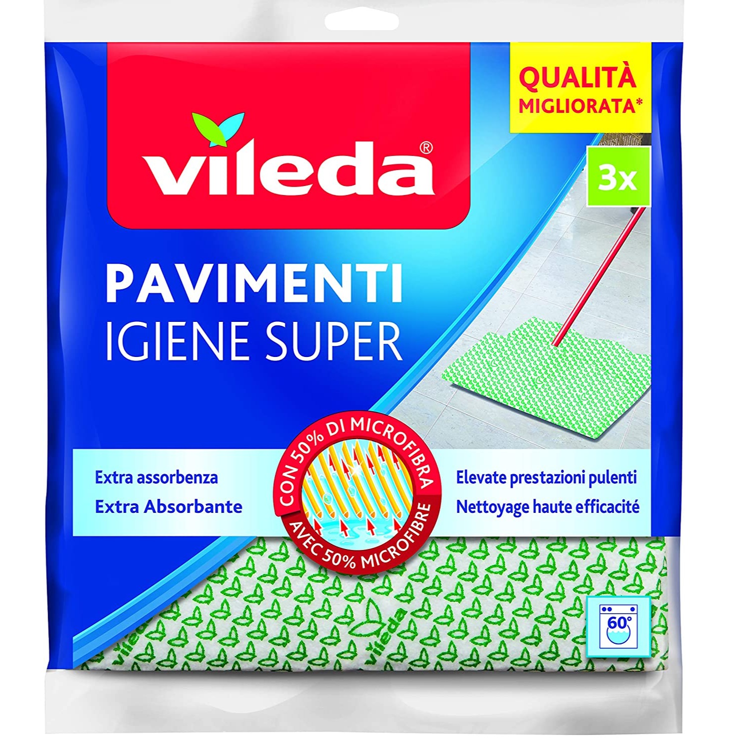 VILEDA PANNOPAVIMENTI IGIENE SUPER X 3